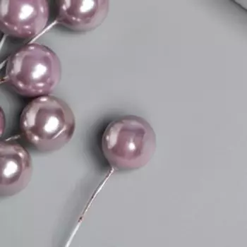 Тычинки для цветов "Шарик перламутр серебристо-серый" d=1,2 см 6х1,2х1,2 см