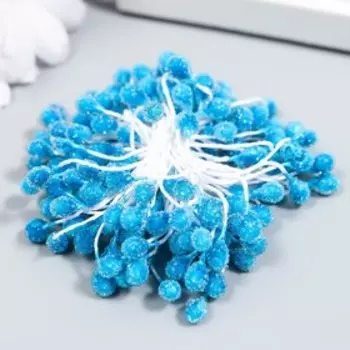 Тычинки "К" 2-х сторонние с головкой "шар" d 5 мм, 85-100 нит, голубой