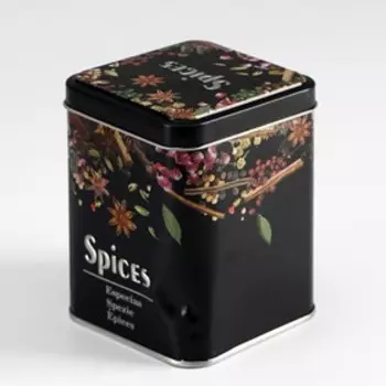 УЦЕНКА Банка для сыпучих продуктов Dark, 10×7,5×7,5 см