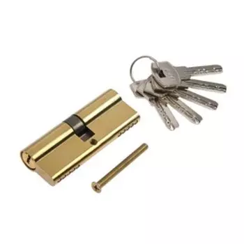 УЦЕНКА Цилиндровый механизм, 80 мм, перфор. ключ, 5 ключей, цвет золото