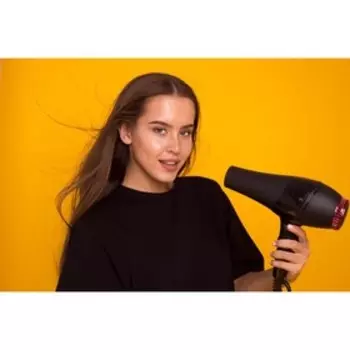 УЦЕНКА Фен LuazON LF-18, 1600 Вт, 2 скорости, 3 температурных режима, 2 насадки, расчески, черный