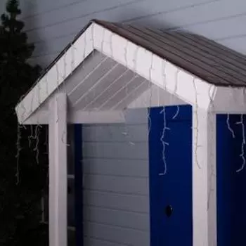 УЦЕНКА Гирлянда "Бахрома" улич. Ш:4 м, В:0,6 м, Н.С. LED-180-220V, контр. 8 р. КРАСНЫЙ