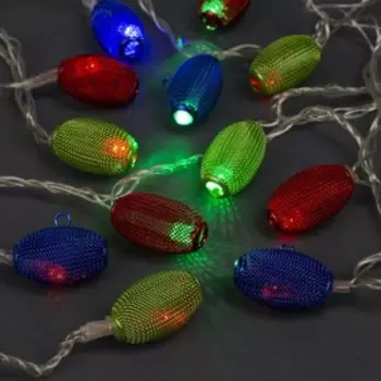 Гирлянда «Нить» 4 м с насадками «Фонарики», IP20, прозрачная нить, 20 LED, свечение мульти, 8 режимов, 220 В, УЦЕНКА