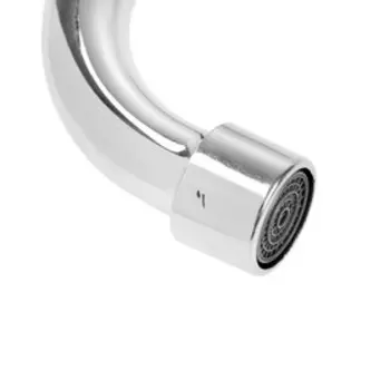 УЦЕНКА Излив для смесителя ZEIN, 3/4", S-образный, нержавеющая сталь, по оси 21 см, аэратор пластик