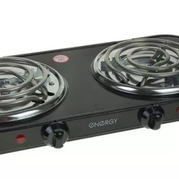 УЦЕНКА Электроплитка ENERGY EN-904В, 2000 Вт, 2 конфорки, d=14 см, чёрная