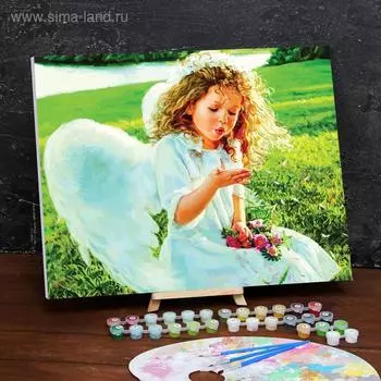 УЦЕНКА Картина по номерам на холсте с подрамником «Ангел» 4050 см