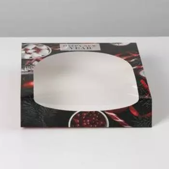 УЦЕНКА Коробочка для пончиков "Для уютного вечера". 20х20х5 см