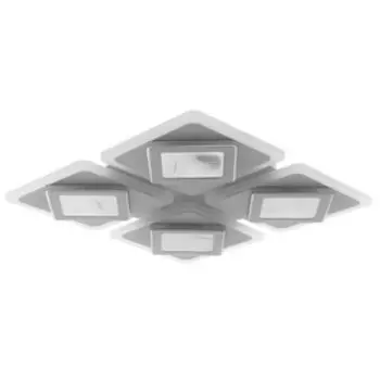 УЦЕНКА Люстра с ПДУ 10036/4 LED 120Вт 3000-6000К диммер 3D подсветка белый 59х59 см