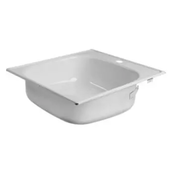 УЦЕНКА Мойка кухонная стальная Лысьва, 450 х 505 х 170 мм, эмалированная, с кронштейнами