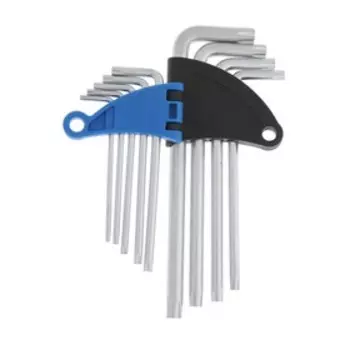 УЦЕНКА Набор ключей ТУНДРА, TORX Tamper, удлиненные, CrV, TT10 - TT50, 9 шт.