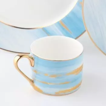 УЦЕНКА Набор столовый «Лагуна», 3 предмета, кружка 200 мл, 11х8х6 см, тарелки 26х21,5 см