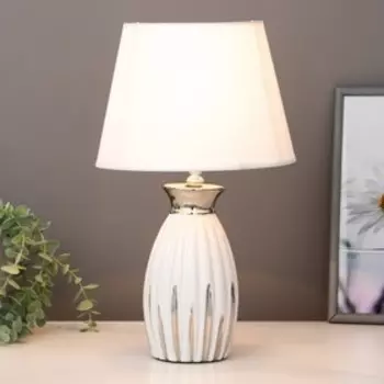 УЦЕНКА Настольная лампа 16514/1 E14 40Вт бело-хромовый 22х22х38 см