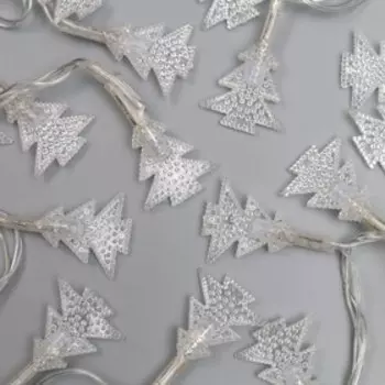 УЦЕНКА НИТЬ, 5 м, с насад. “Елка в крапинку”, Н.С. LED-20-220V, моргает, МУЛЬТИ