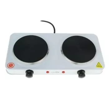 УЦЕНКА Плитка электрическая LuazON LHP-005, 2 конфорки, 2000 Вт, нагреватель диск, белая
