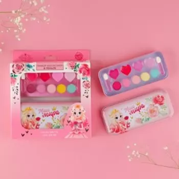 УЦЕНКА Подарочный набор детских теней и блесков для губ «Мисс Мира»