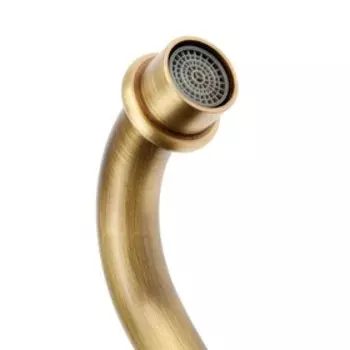 УЦЕНКА Смеситель для кухни и раковины ZEIN Ретро, высокий излив, без подводки, латунь, цвет бронза