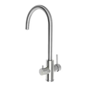 УЦЕНКА Смеситель для кухни ZEIN ZS 20101, с выходом для питьевой воды, нержавеющая сталь, сатин