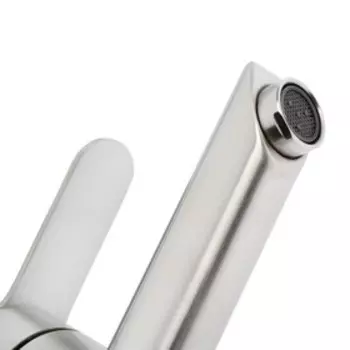 УЦЕНКА Смеситель для раковины Accoona A96103, однорычажный, с гайкой, нержавеющая сталь, хром