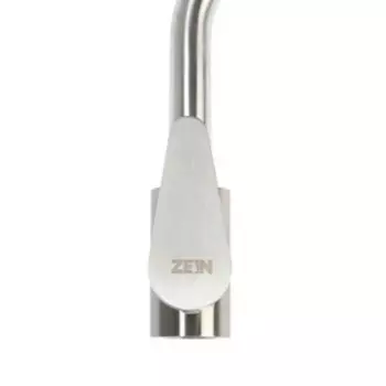 УЦЕНКА Смеситель для раковины ZEIN Z2392, картридж 40 мм, короткий излив, нержав сталь, сатин