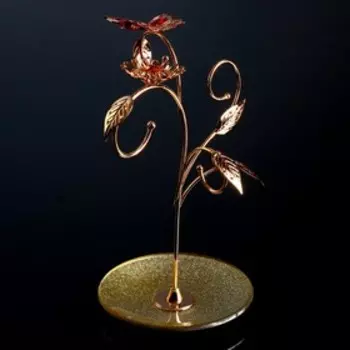 УЦЕНКА Сувенир с кристаллами "Бабочка с подсолнухом" 22х15,6 см