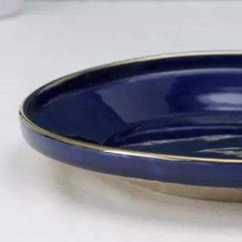 УЦЕНКА Тарелка десертная «Валери», 20×3 см, цвет синий