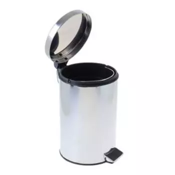 УЦЕНКА Ведро мусорное с педалью, 12 л, нержавеющая сталь