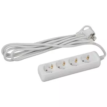 Удлинитель Эра Б0028374, 4х3м, 16А, IP20, ПВС 3х1