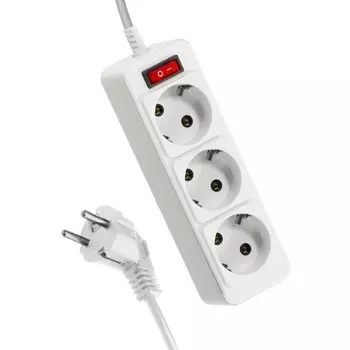 Удлинитель КОСМОС YKsm5m-3g-Z-V(10A)P, 3х5м, 10А, IP20, ПВС 3х0.75