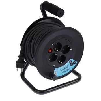 Удлинитель морозостойкий на катушке 4 роз., 25 м, 16 А, КГ 3х1.5мм2,