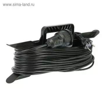 Удлинитель на каркасе TUNDRA, 1 розетка, 30 м, 6 А, ПВС 2х0.75 мм2, без з/к, IP44,