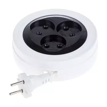 Удлинитель-рулетка PROconnect Standard, 5 м, 3 гнезда, 2х0.75 мм, без заземления, белый