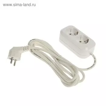 Удлинитель UNIVersal Е-302, 2 розетки, 3 м, ПВС 3х1, с з/к