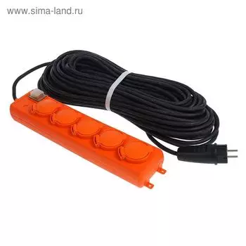 Удлинитель UNIVersal У10-026, 5 розеток, 30 м, 16 А, IP-44, с з/к, КГ 3x1.5