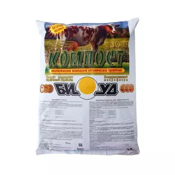 Удобрение Биокомпост БИУД КРС, пакет, 30 л