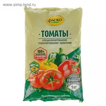 Удобрение минеральное гранулированное сухое "Фаско", Томаты и Перцы, 1 кг