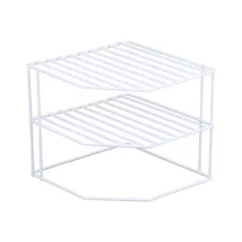 Угловая полка-органайзер MALIBU, 3-х уровневая, белая