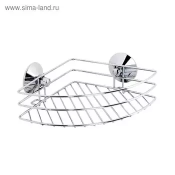 Угловая полка Real, настенная с вакуумной системой крепления, размер 26х19,5х8 см