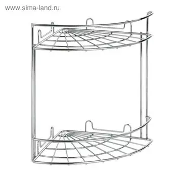Угловая полочка настенная Slim, 2 яруса