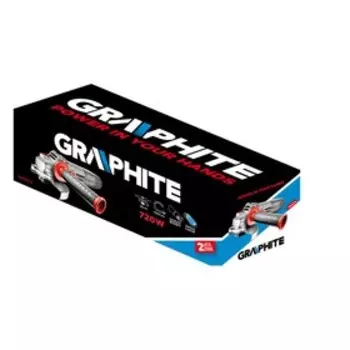 Угловая шлифмашина GRAPHITE 59G072, узкий корпус, 720 В, 125 х 22.2 мм, 11000 об/мин, М14