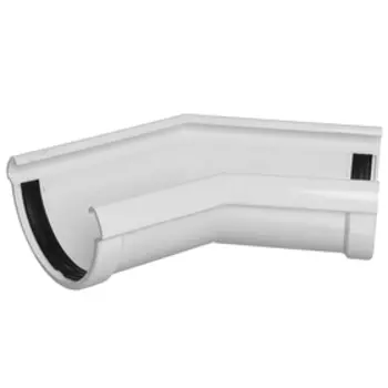 Угол водосточного желоба DCKE LUX, 135°, цвет пломбир