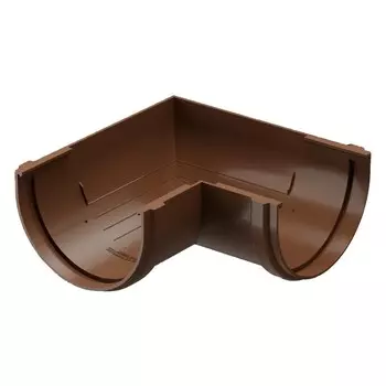 Угол водосточного желоба DCKE PREMIUM, 90, цвет каштан