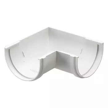 Угол водосточного желоба DCKE PREMIUM, 90, цвет пломбир