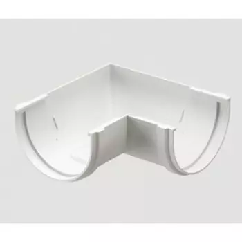 Угловой элемент водосточного желоба DCKE STANDARD, 20 мм, 90, цвет белый