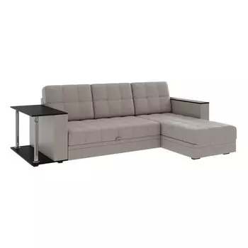 Диван угловой «Атлант», со столиком ЛДСП, рогожка, цвет бежевый