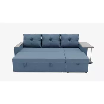 Угловой диван «Атланта», механизм венеция, универсальный, велюр, цвет галакси лайт 022