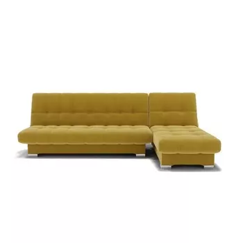 Угловой диван «Хьюстон 2», механизм книжка, велюр, цвет селфи 08