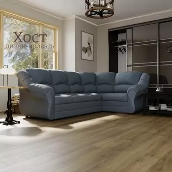 Угловой диван «Хост», ПЗ, механизм венеция, угол универсальный, велюр, цвет квест 023