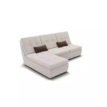 Угловой диван «Калифорния 2», механизм пума, универсальный, велюр, селфи 01 / подушки 03