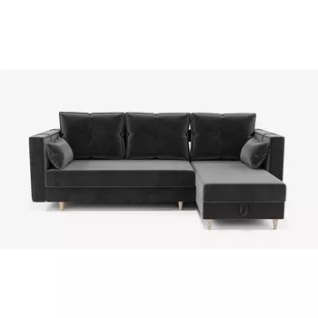 Угловой диван «Консул 2», механизм пантограф, угол правый, велюр, цвет селфи 07