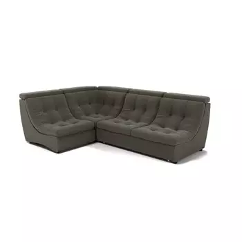 Угловой диван «Монако 3», механизм венеция, универсальный, велюр, цвет селфи 03